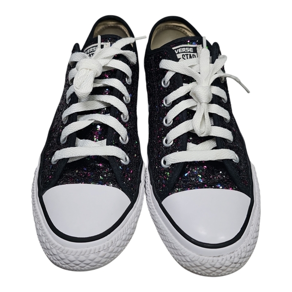 Converse Chuck Taylor All-star low black with multicolor glitter sequins. - Picture 3 of 8
